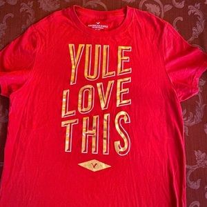 American Eagle holiday yule love this tee nwot